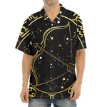 Gold And Black Sagittarius Sign Print Aloha Shirt
