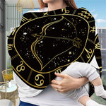 Gold And Black Sagittarius Sign Print Baby Seat Cover