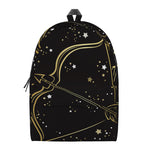 Gold And Black Sagittarius Sign Print Backpack