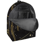 Gold And Black Sagittarius Sign Print Backpack