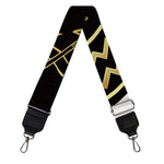 Gold And Black Sagittarius Sign Print Bag Strap