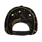 Gold And Black Sagittarius Sign Print Baseball Cap