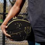 Gold And Black Sagittarius Sign Print Basketball