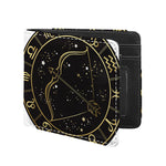 Gold And Black Sagittarius Sign Print Bifold Wallet