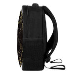 Gold And Black Sagittarius Sign Print Casual Backpack