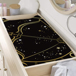 Gold And Black Sagittarius Sign Print Changing Pad Cover