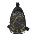 Gold And Black Sagittarius Sign Print Sling Bag