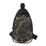 Gold And Black Sagittarius Sign Print Chest Bag