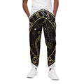 Gold And Black Sagittarius Sign Print Cotton Sweatpants