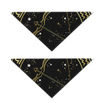 Gold And Black Sagittarius Sign Print Dog Bandana