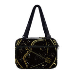 Gold And Black Sagittarius Sign Print Double Strap Bible Bag