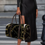 Gold And Black Sagittarius Sign Print Duffle Bag