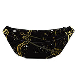 Gold And Black Sagittarius Sign Print Fanny Pack