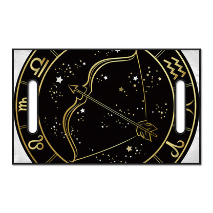 Gold And Black Sagittarius Sign Print Golf Cart Seat Cover