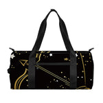 Gold And Black Sagittarius Sign Print Gym Bag