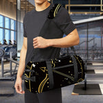 Gold And Black Sagittarius Sign Print Gym Bag