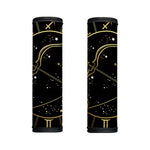 Gold And Black Sagittarius Sign Print Handle Covers