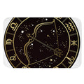 Gold And Black Sagittarius Sign Print Indoor Door Mat