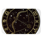 Gold And Black Sagittarius Sign Print Indoor Door Mat
