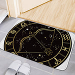 Gold And Black Sagittarius Sign Print Indoor Door Mat