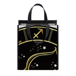 Gold And Black Sagittarius Sign Print Insulated Lunch Tote
