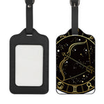 Gold And Black Sagittarius Sign Print Luggage Tag