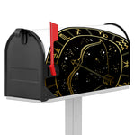 Gold And Black Sagittarius Sign Print Mailbox Cover
