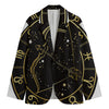 Gold And Black Sagittarius Sign Print Men's Blazer