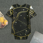 Gold And Black Sagittarius Sign Print Men's Bodysuit