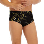 Gold And Black Sagittarius Sign Print Men's Briefs