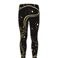 Gold And Black Sagittarius Sign Print Men's Leggings