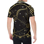 Gold And Black Sagittarius Sign Print Men's Shirt