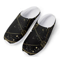 Gold And Black Sagittarius Sign Print Mesh Casual Shoes