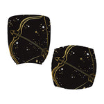 Gold And Black Sagittarius Sign Print Office Chair Cover