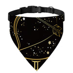 Gold And Black Sagittarius Sign Print Over The Collar Dog Bandana