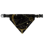 Gold And Black Sagittarius Sign Print Over The Collar Dog Bandana