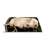 Gold And Black Sagittarius Sign Print Pet Cooling Mat Cover