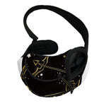 Gold And Black Sagittarius Sign Print Pet Sling Carrier