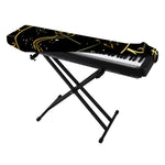 Gold And Black Sagittarius Sign Print Piano Keyboard Cover