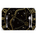 Gold And Black Sagittarius Sign Print Placemat