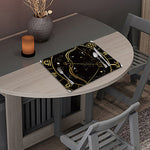 Gold And Black Sagittarius Sign Print Placemat