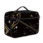 Gold And Black Sagittarius Sign Print Portable Lunch Bag
