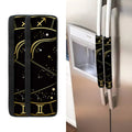 Gold And Black Sagittarius Sign Print Refrigerator Handle Covers