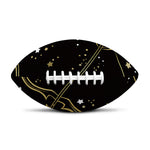 Gold And Black Sagittarius Sign Print Rugby Ball