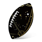 Gold And Black Sagittarius Sign Print Rugby Ball