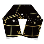 Gold And Black Sagittarius Sign Print Scarf