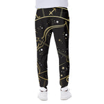Gold And Black Sagittarius Sign Print Scuba Joggers