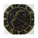 Gold And Black Sagittarius Sign Print Silk Bandana