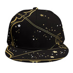 Gold And Black Sagittarius Sign Print Snapback Cap