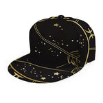 Gold And Black Sagittarius Sign Print Snapback Cap